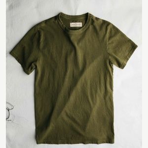 Imogene + Willie Olive Knit Midweight Crew T-shirt